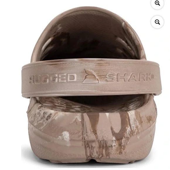 MENS CLOGS- size **9 RUGGED SHARK- NWT-Floatable-Camo Tan I - Picture 3 of 8